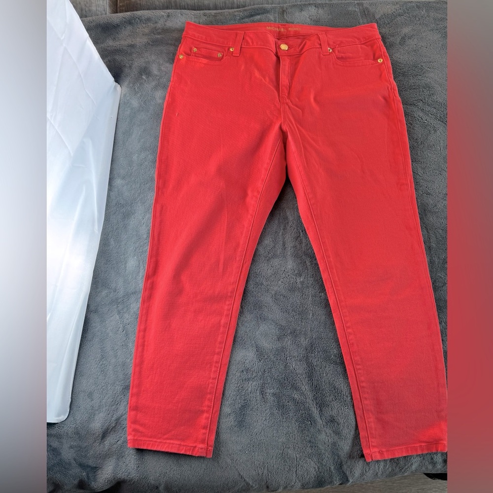 Michael Kors Woman Pants Orange\Red size 10